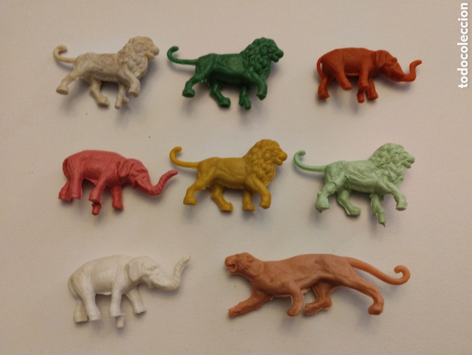 Figuras de goma y PVC: Lote animales antiguos