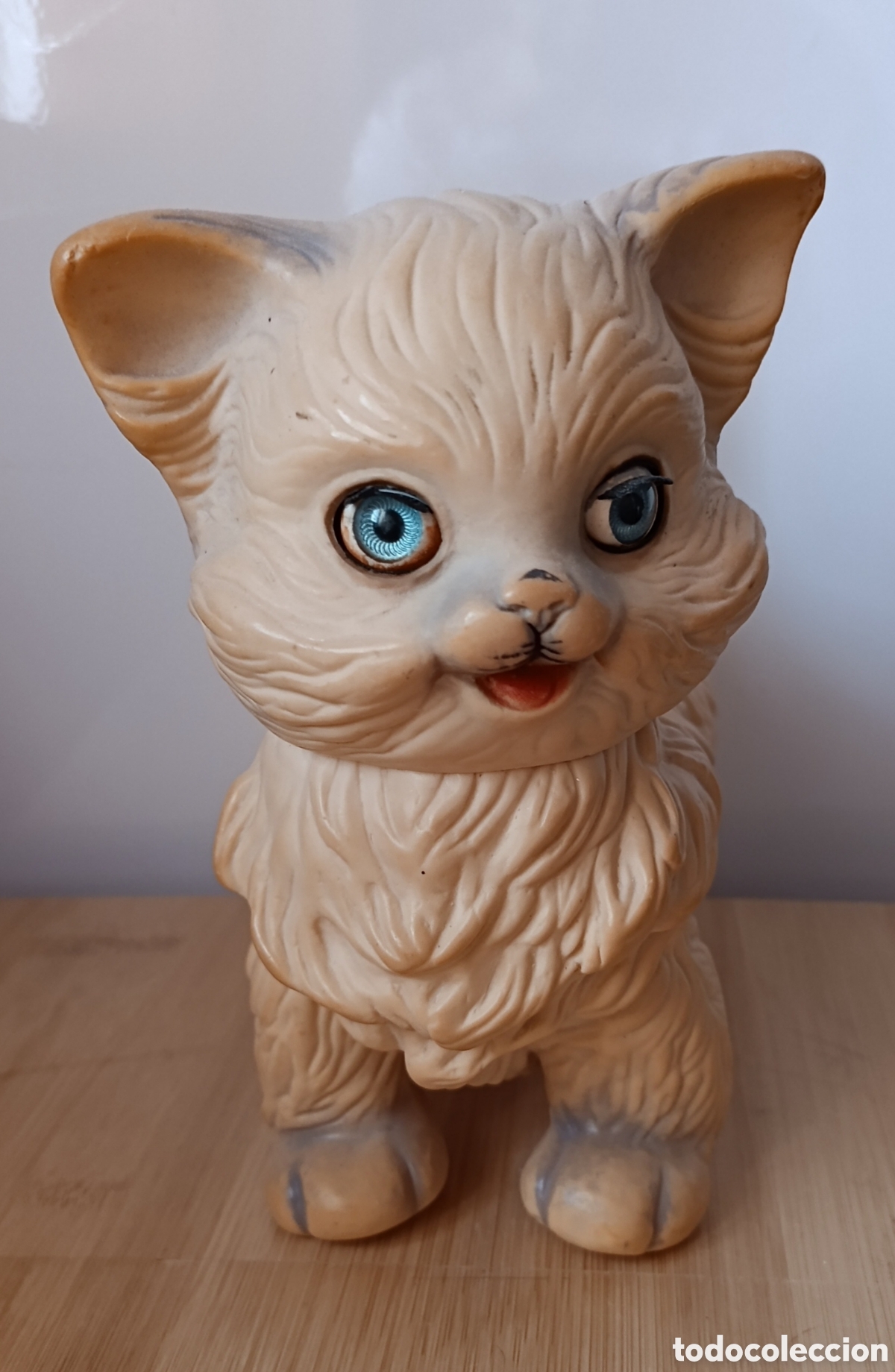 Gummi- und PVC-Figuren: Gato de Vinilo - Molde Edward Mobley (c. 1960) - Ojos Durmientes