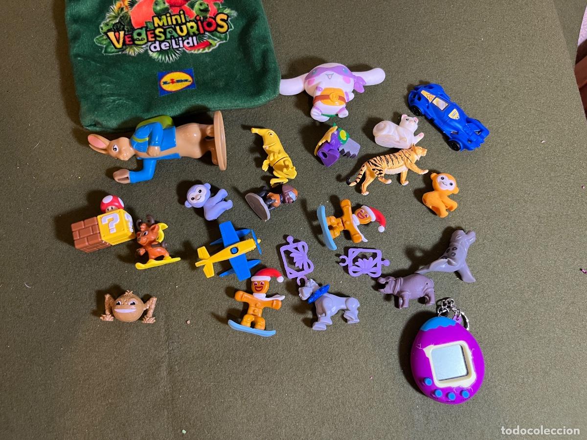 Gummi- und PVC-Figuren: Lote de figuras promocionales Kinder, McDonald's, Lidl Mini Vegesaurios y mascotas virtuales vintage