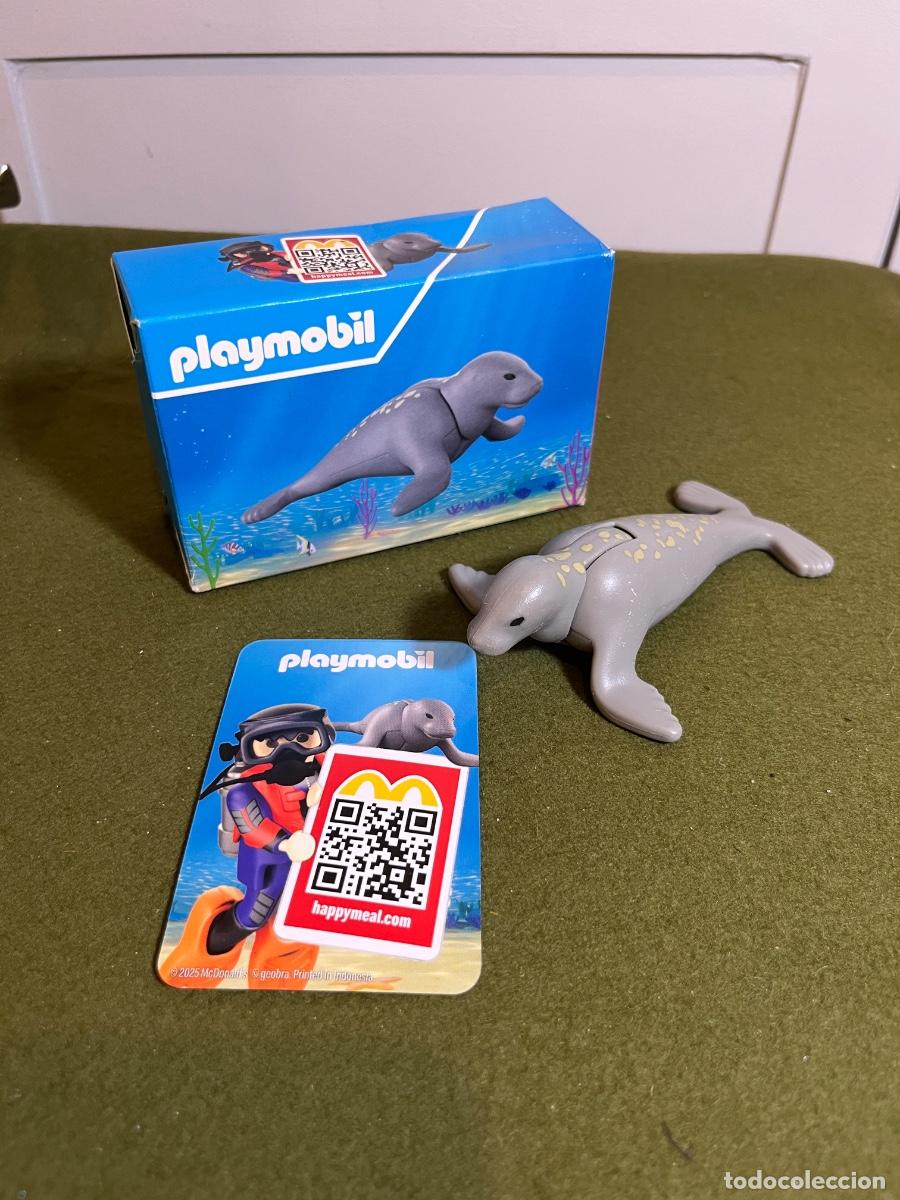 Gummi- und PVC-Figuren: Playmobil Wiltopia McDonald's Happy Meal Manat&iacute; figura completa con tarjeta y caja original