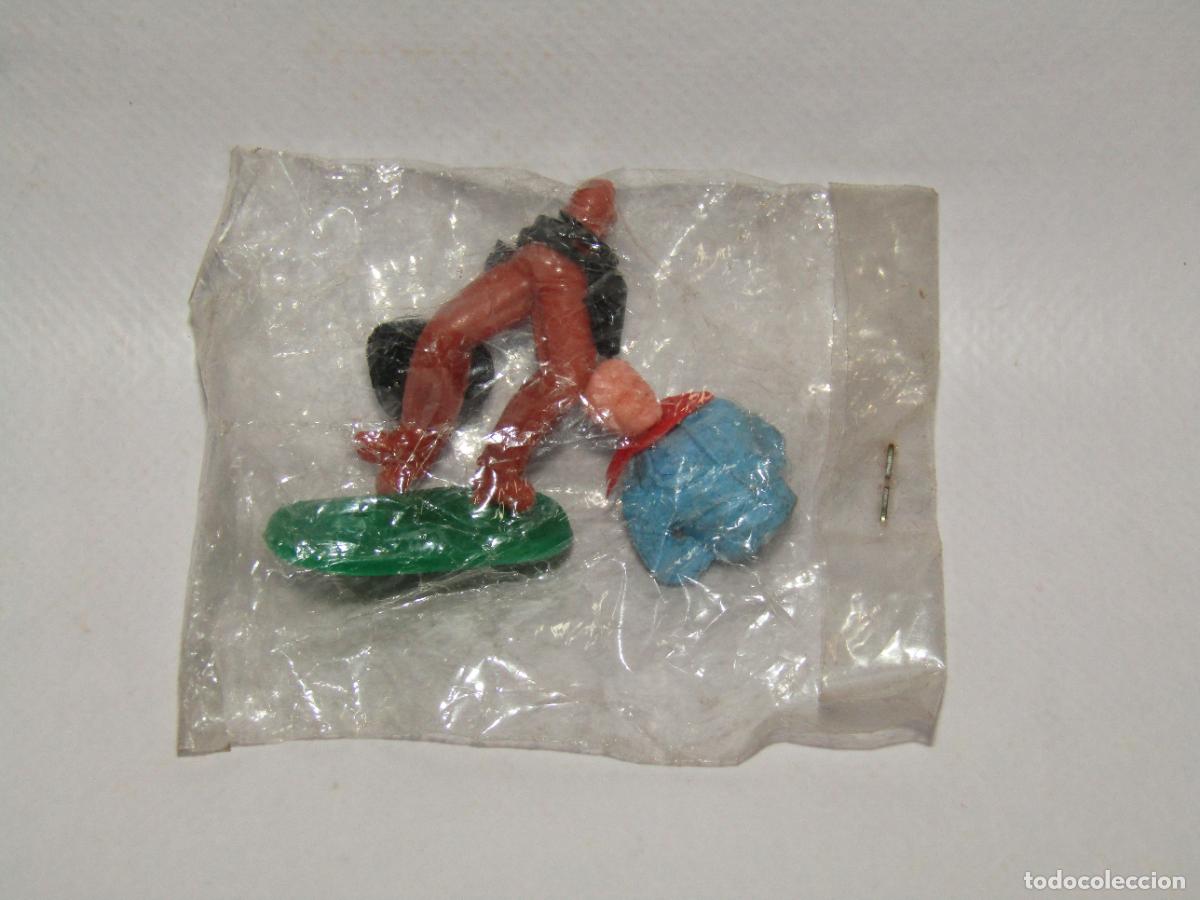 Figuras de goma y PVC: Antiguo Vaquero Cowboy Montable en Pl&aacute;stico y Goma Made in Hong Kong - A&ntilde;o 1970-80s.