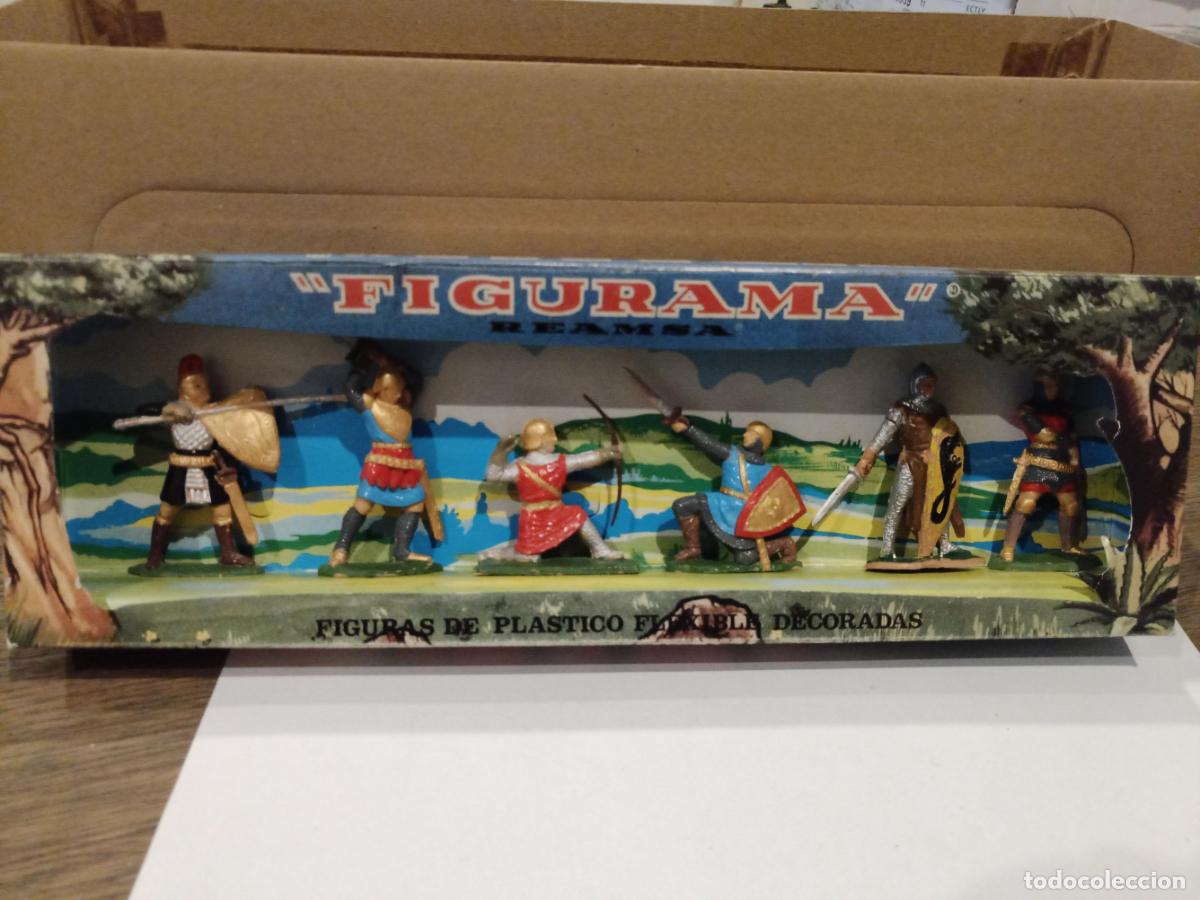 Gummi- und PVC-Figuren: CAJA REPLI DE REAMSA CON 6 FIGURAS DE SOLDADOS MEDIEVALES