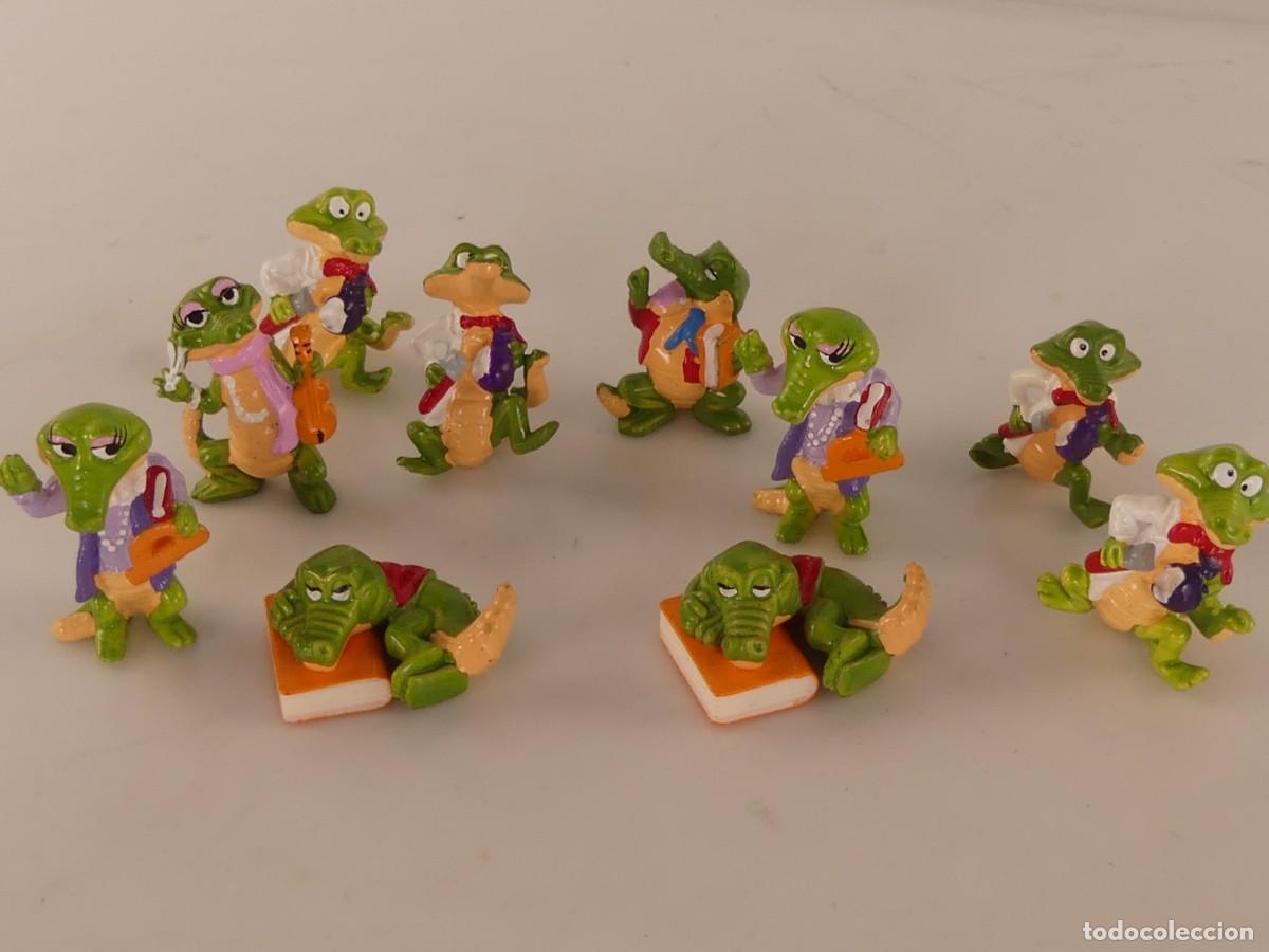 Figure di Gomma e PVC: COLECCION LOTE DE 10 FIGURAS PEQUE&Ntilde;AS DE KINDER FERRERO COCODRILOS COCOS