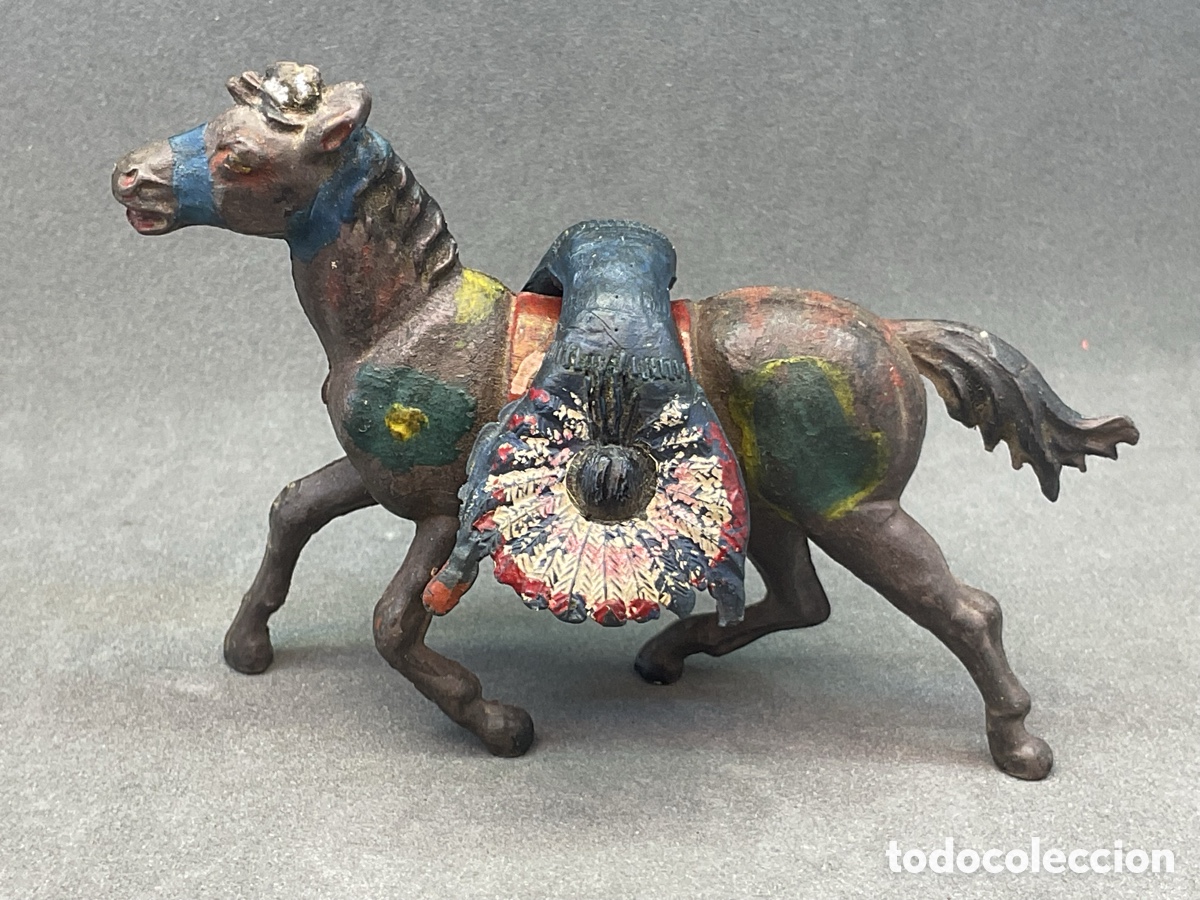 Figuras de goma y PVC: ANTIGUA FIGURA DEL OESTE EN GOMA. INDIO MUERTO DE GAMA. Ver Fotos y Leer Descripci&oacute;n.