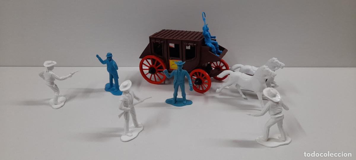 Figuras de goma y PVC: ASALTO A LA DILIGENCIA . FIGURAS Y COMPLEMENTO . GOMARSA - MOLDE REAMSA . ORIGINALES A&Ntilde;OS 70