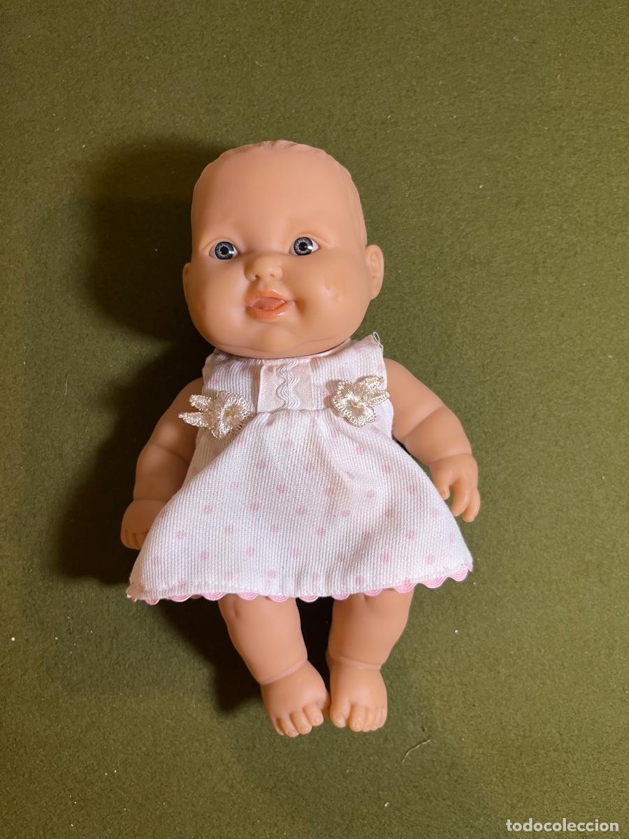 Figurines en Caoutchouc et PVC: Mu&ntilde;eco Beb&eacute; Jumaco 26 cm Vintage Vinilo Original Vestido Blanco Topos Rosas A&ntilde;os 80-90 Onil