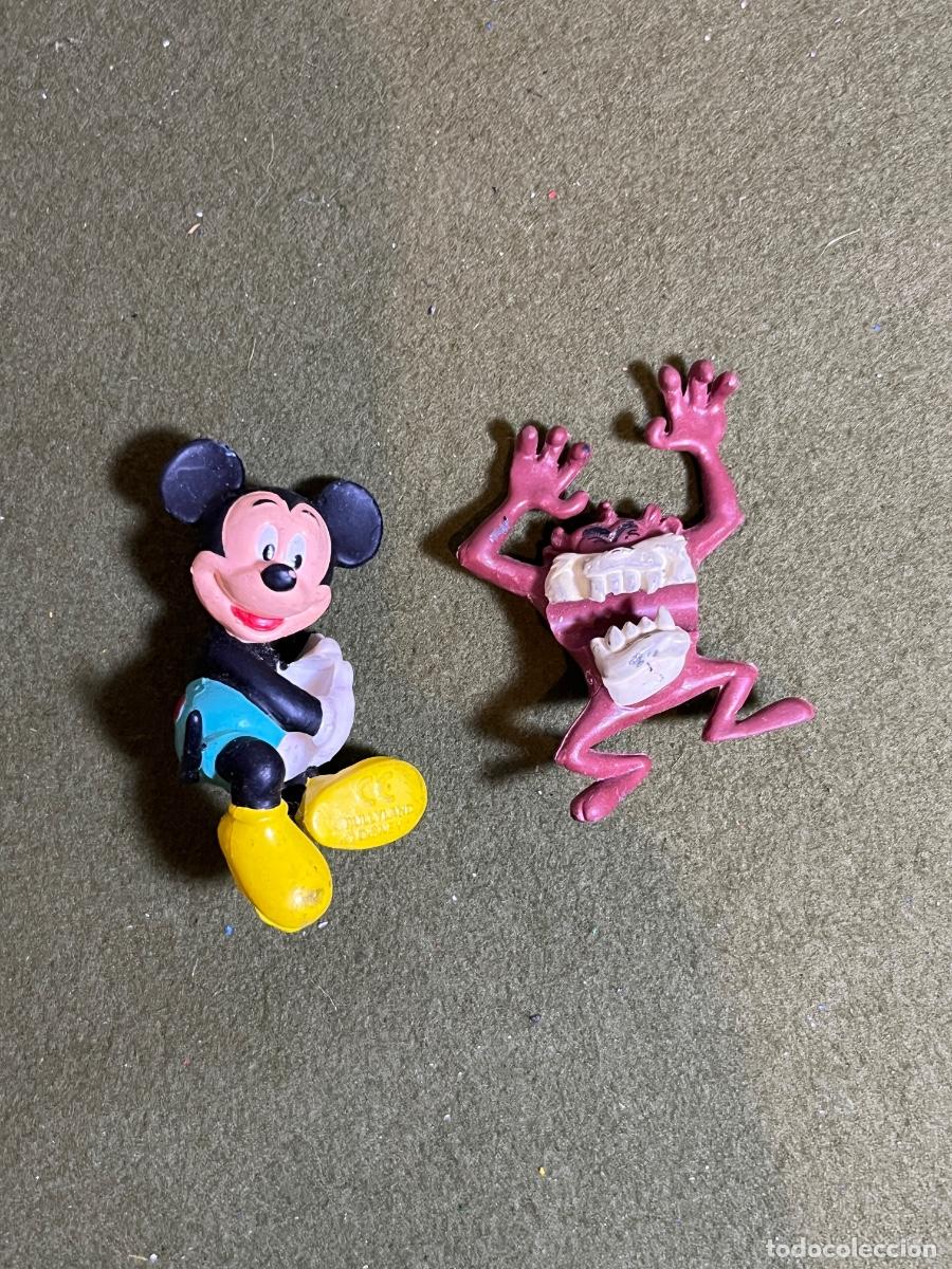 Rubber and PVC Figures: Lote Figuras PVC Disney y Looney Tunes Mickey Mouse Bullyland y Taz Warner Bros 1994