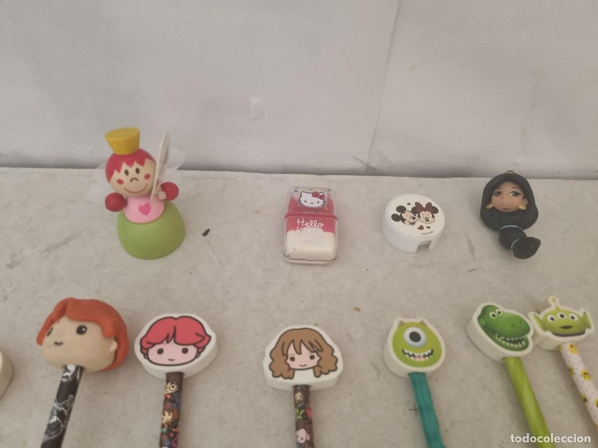 Figuras de goma y PVC: Lote de lapices con capucha variados - Foto 4