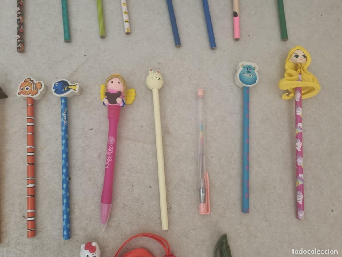 Figuras de goma y PVC: Lote de lapices con capucha variados - Foto 7