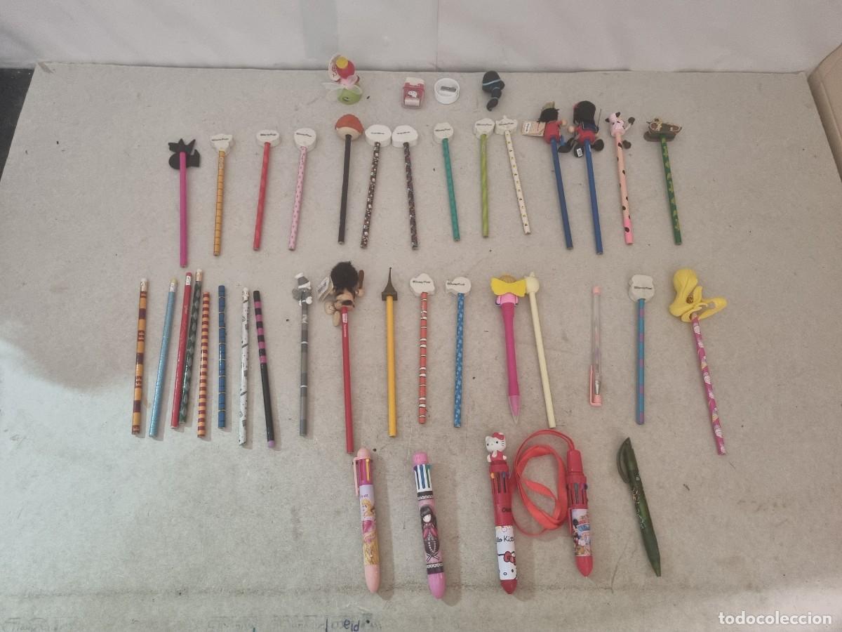 Figuras de goma y PVC: Lote de lapices con capucha variados - Foto 11
