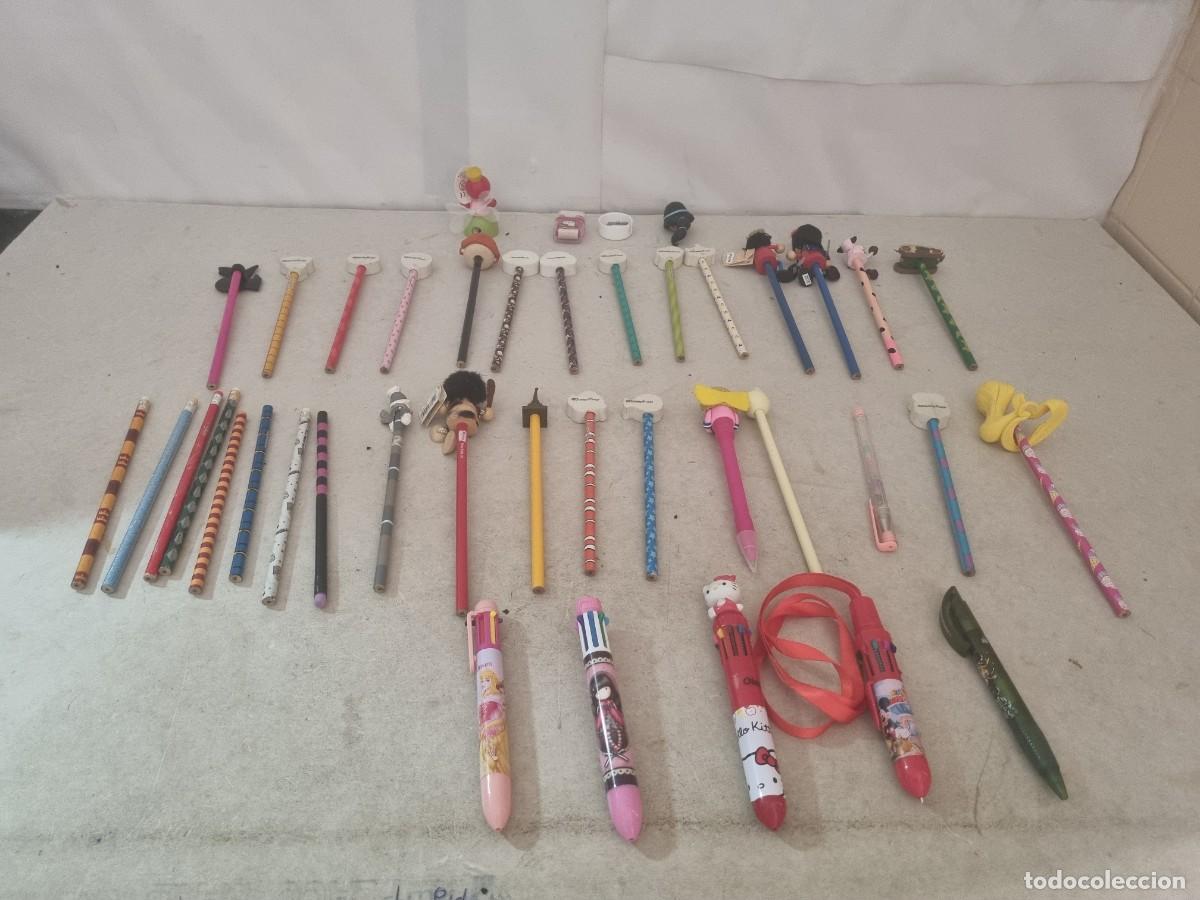 Figuras de goma y PVC: Lote de lapices con capucha variados - Foto 18