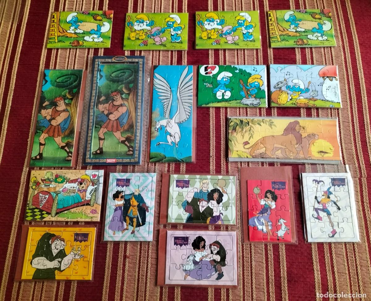 Rubber and PVC Figures: (PUZZLES) LOTE DE PUZZLES COLECCIONABLES KINDER, NESTL&Eacute;, BIMBO