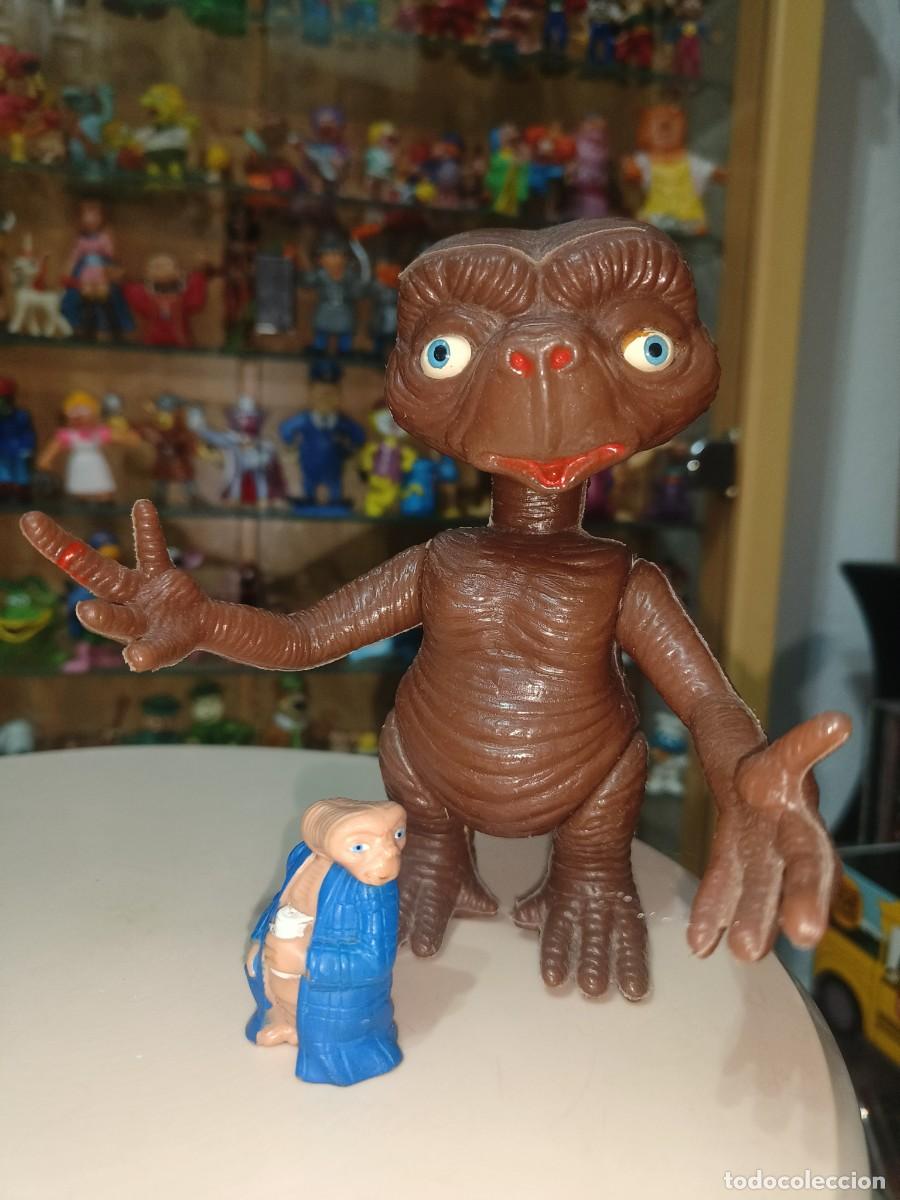 Figuras de goma y PVC: Ocasion coleccionistas! Lote de dos figuras vintage a&ntilde;os 80 E.T El Extraterrestre goma pvc e inflado