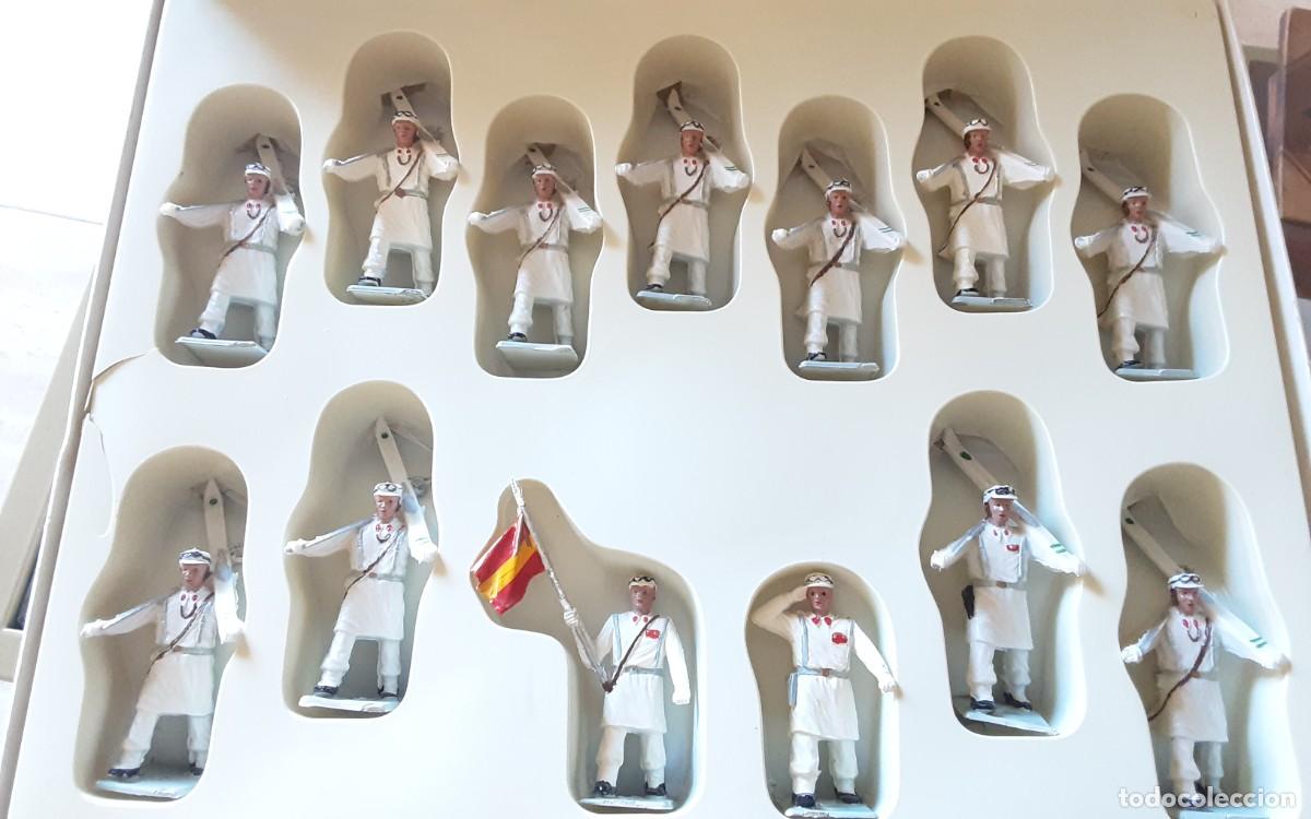 Figuras de goma y PVC: Caja Soldis esquiadores