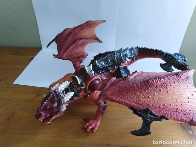 Figuras de goma y PVC: Schleich Eldrador drag&oacute;n rojo grande 70100