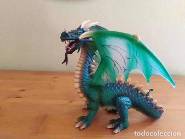Figuras de goma y PVC: Schleich drag&oacute;n medieval 2003 - Foto 3