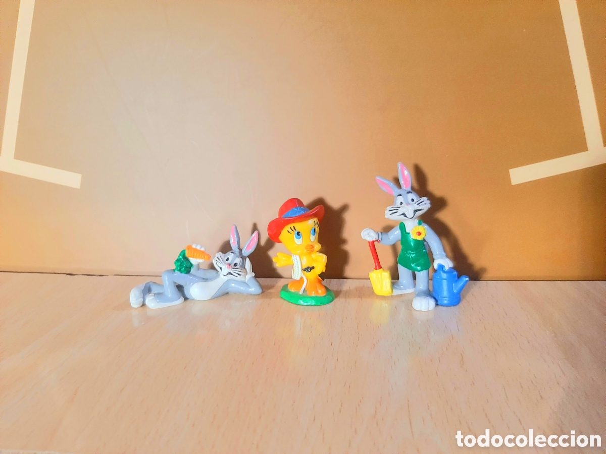 Figuras de goma y PVC: Figuras Looney Tunes Bugs Bunny Piolin de Bully