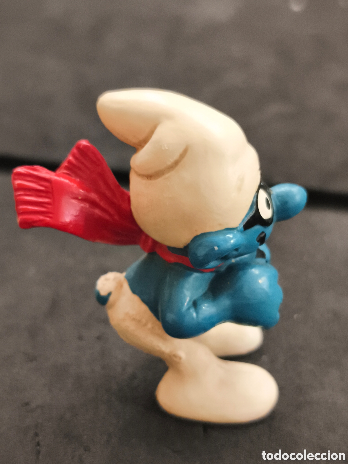 Figuras de goma y PVC: Figura Pitufo peyo 1981 . - Foto 3