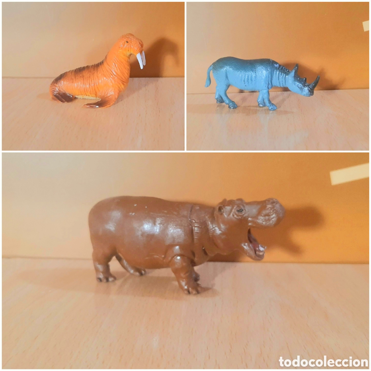Figuras de goma y PVC: Figura PVC Hipopotamo de Miniland + 2 regalo