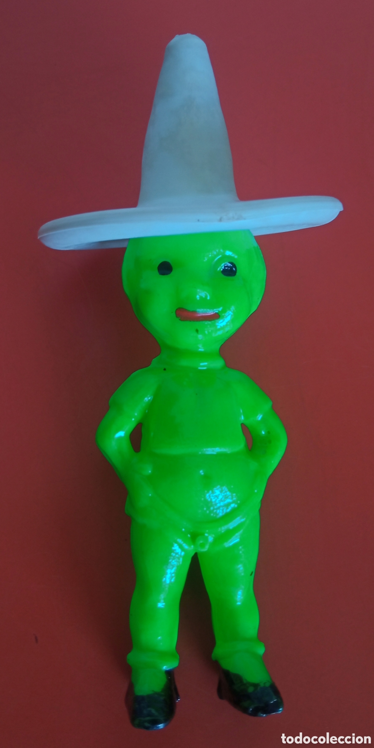 Figuras de goma y PVC: MU&Ntilde;ECO PIS SOMBRERO MEXICANO BARATIJA KIOSKO.LA ILUSI&Oacute;N 70'S.NUEVO.