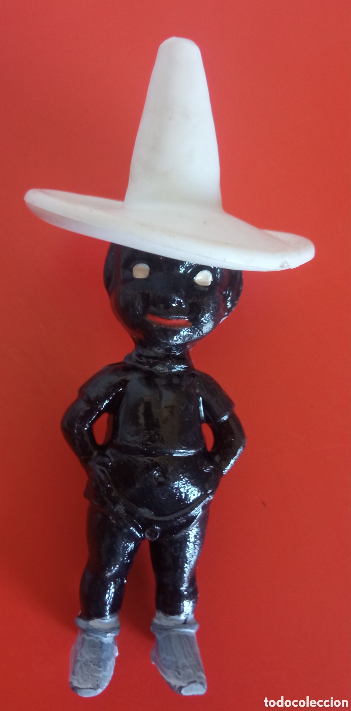 Figuras de goma y PVC: MU&Ntilde;ECO PIS SOMBRERO MEXICANO BARATIJA KIOSKO.LA ILUSI&Oacute;N 70'S.NUEVO.