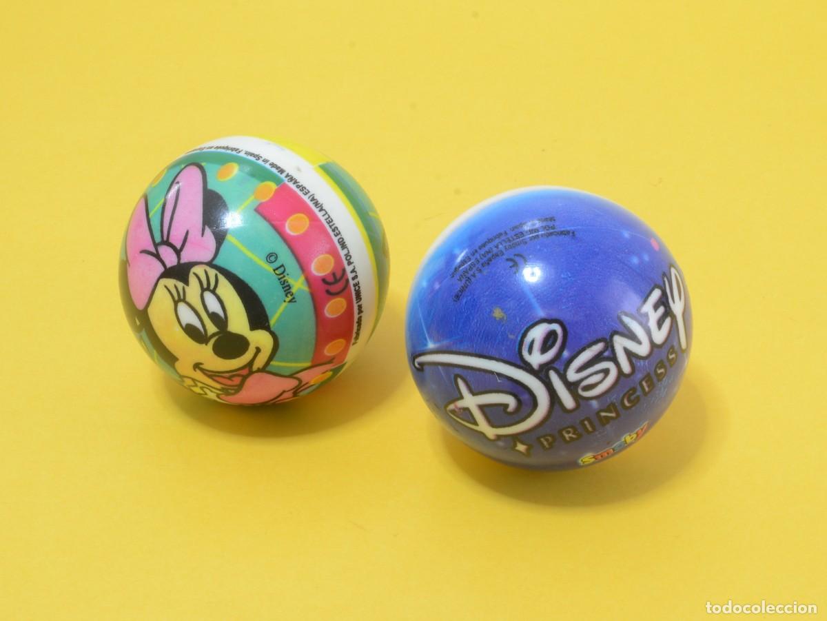 Figuras de goma y PVC: Lote de 2 dos pelotas degoma o s&iacute;mil Minnie Mouse de Disney
