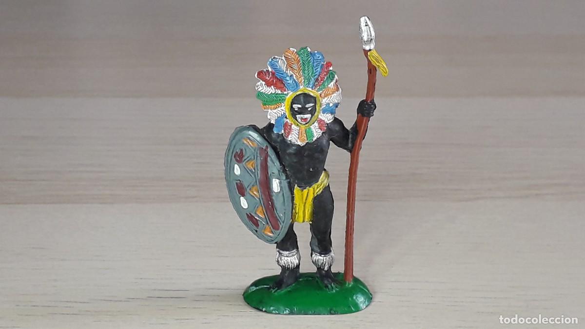 Figuras de goma y PVC: Guerrero negro Kakuana Safari &Aacute;frica, fabricado en goma, Pech PH Spain, original a&ntilde;os 50-60.