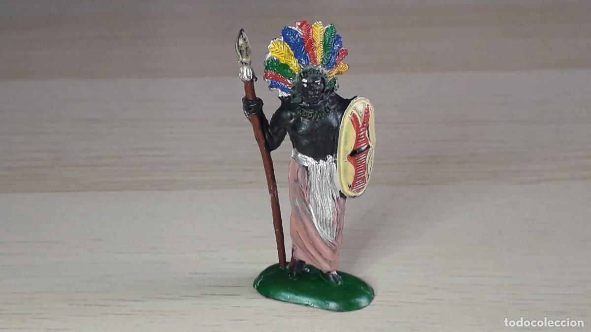 Gummi- und PVC-Figuren: Guerrero negro Kakuana Safari &Aacute;frica, fabricado en goma, Pech PH Spain, original a&ntilde;os 50-60.