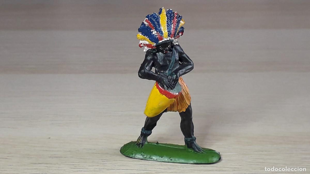 Gummi- und PVC-Figuren: Guerrero negro Kakuana Safari &Aacute;frica, fabricado en goma, Pech PH Spain, original a&ntilde;os 50-60.