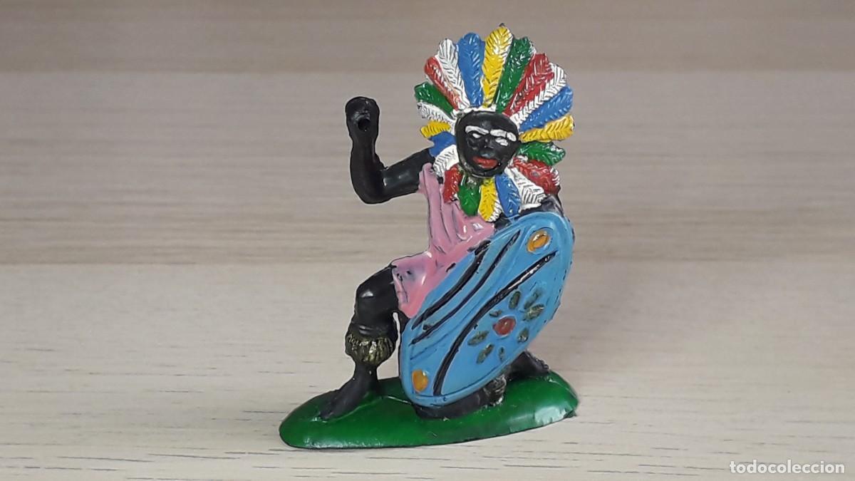 Gummi- und PVC-Figuren: Guerrero negro Kakuana Safari &Aacute;frica, fabricado en goma, Pech PH Spain, original a&ntilde;os 50-60.