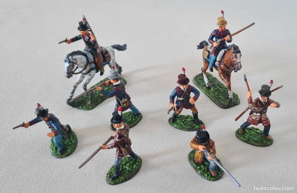 Rubber and PVC Figures: 1/32 EXPEDITIONARY FORCE 54mm WAR OF 1812 KENTUCKY RIFLES MOUNTED AND FOOT PINTADOS Y BARNIZADOS