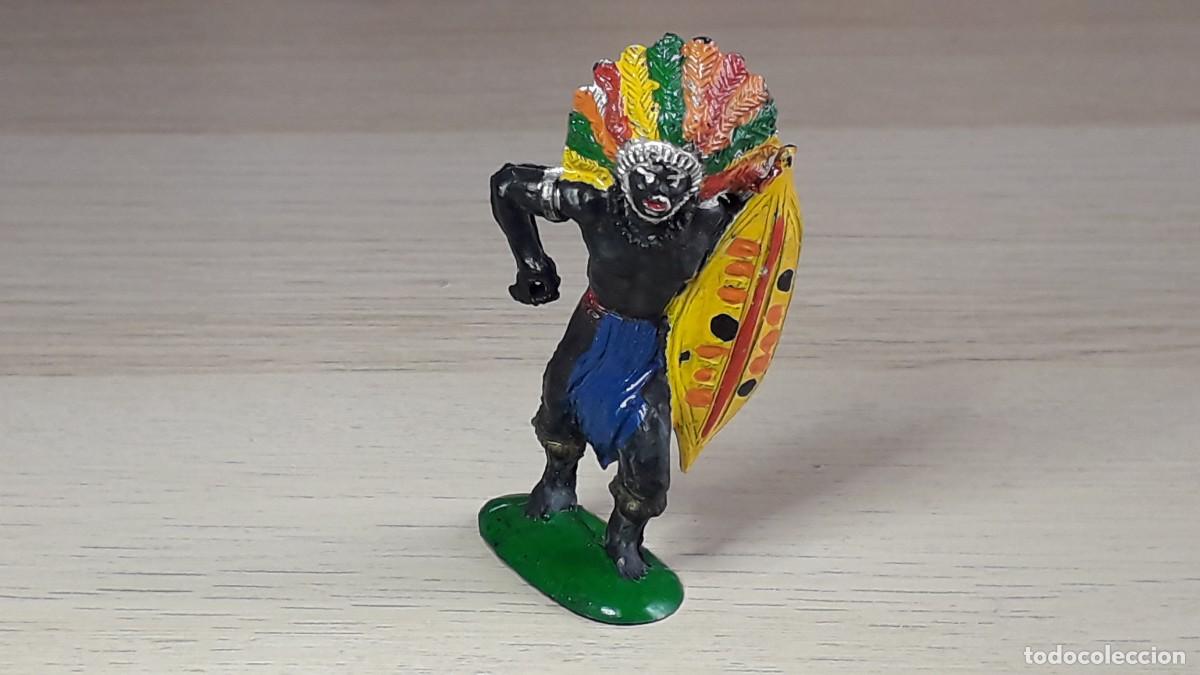Figuras de goma y PVC: Guerrero negro Kakuana Safari &Aacute;frica, fabricado en goma, Pech PH Spain, original a&ntilde;os 50-60.