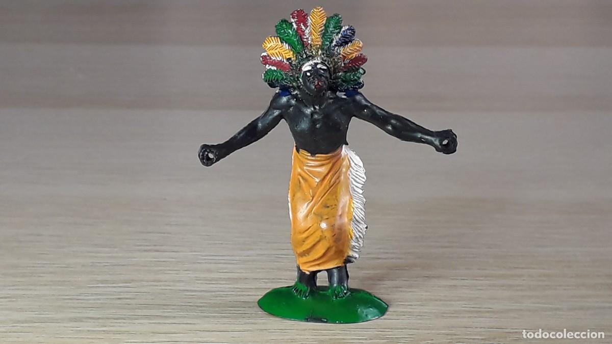 Figuras de goma y PVC: Guerrero negro Kakuana Safari &Aacute;frica, fabricado en goma, Pech PH Spain, original a&ntilde;os 50-60.
