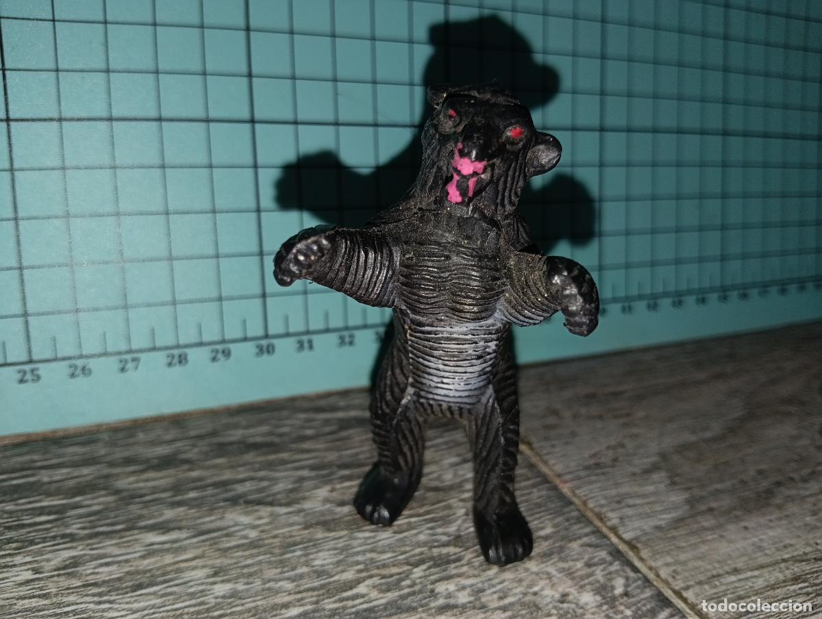 Rubber and PVC Figures: Antigua figura oso negro animales salvajes vintage a&ntilde;os 70-80