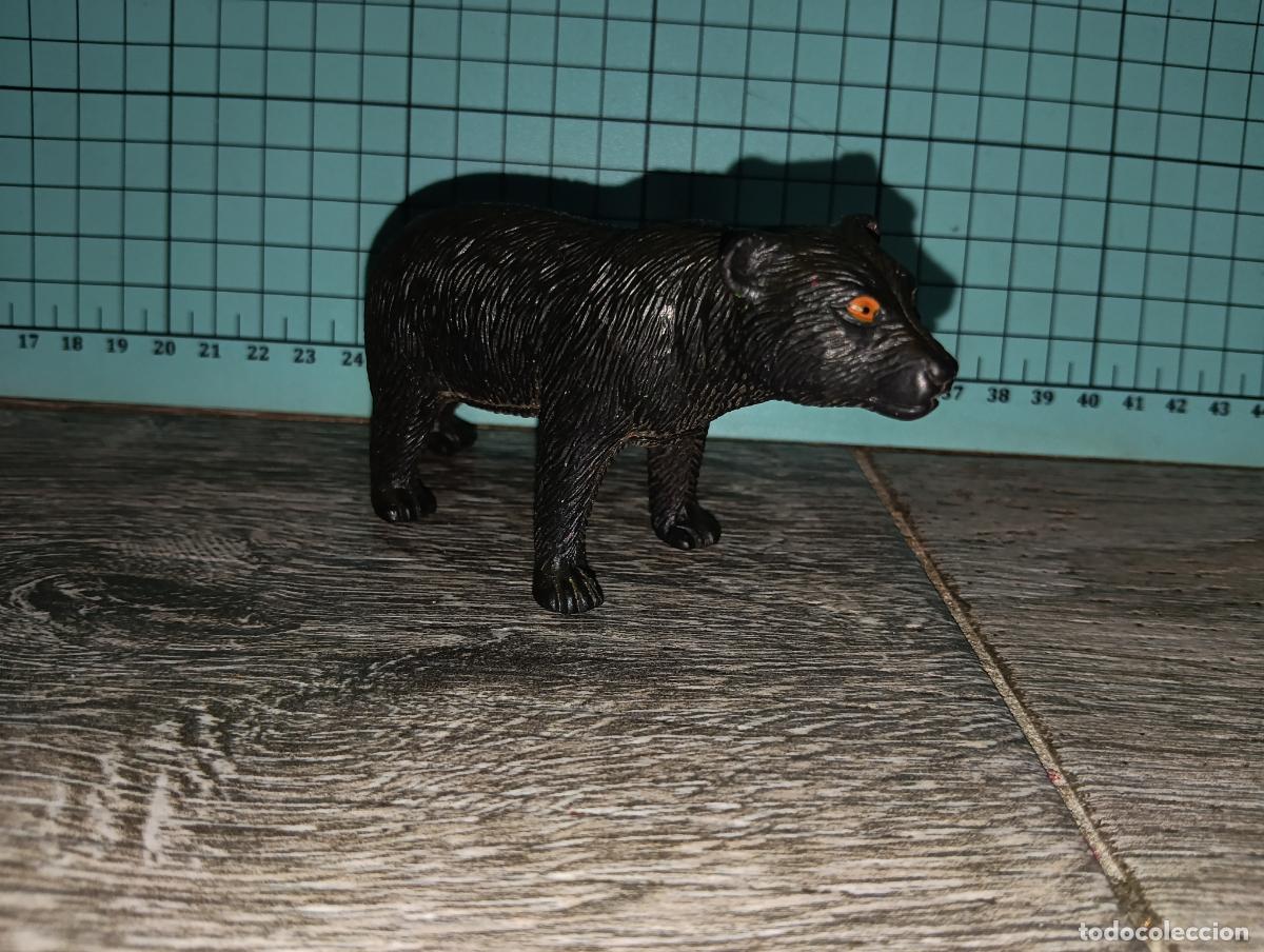 Figurines en Caoutchouc et PVC: Antigua figura oso negro animales salvajes vintage a&ntilde;os 70-80