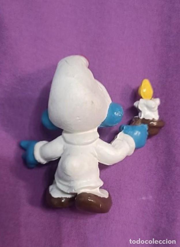 Figuras de goma y PVC: Pitufo con vela schleich - Foto 2