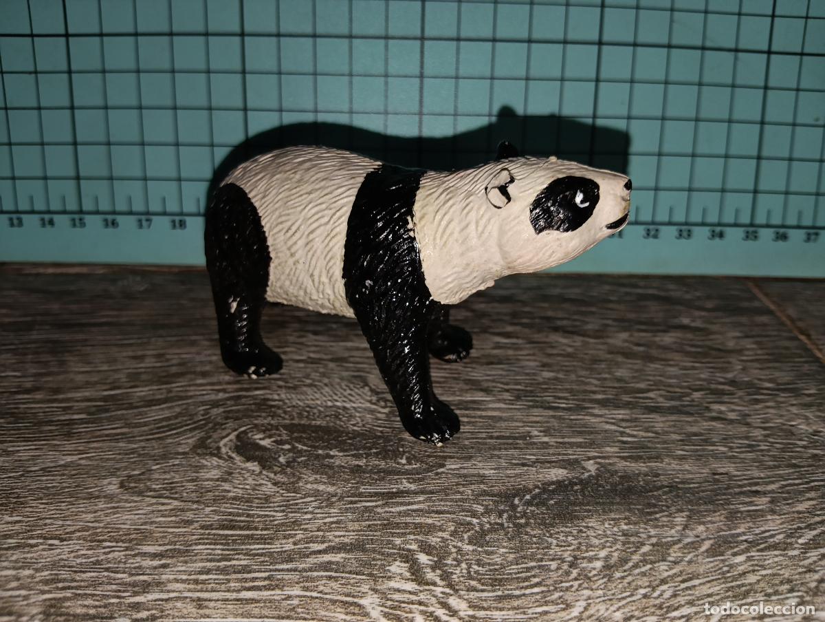 Figuras de Borracha e PVC: Antigua figura oso Panda animales salvajes vintage a&ntilde;os 70-80