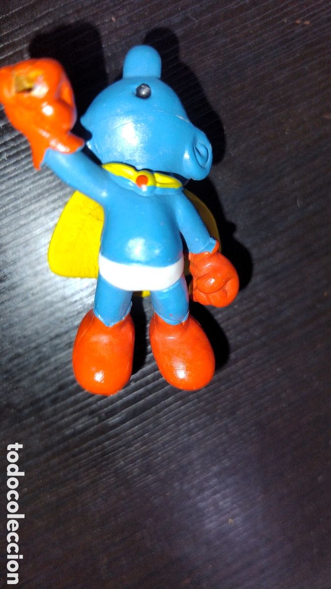 Figuras de goma y PVC: Pitufo superh&eacute;roe figura de schelich