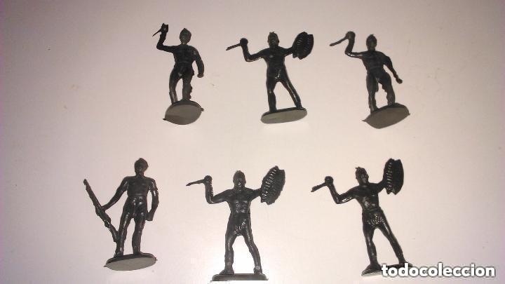 Figuras de goma y PVC: Montaplex - guerreros africanos - tama&ntilde;o grande