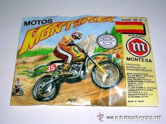 Figuras de goma y PVC: Sobre serie 500 n&ordm;6 Moto Montesa para montar Montaplex