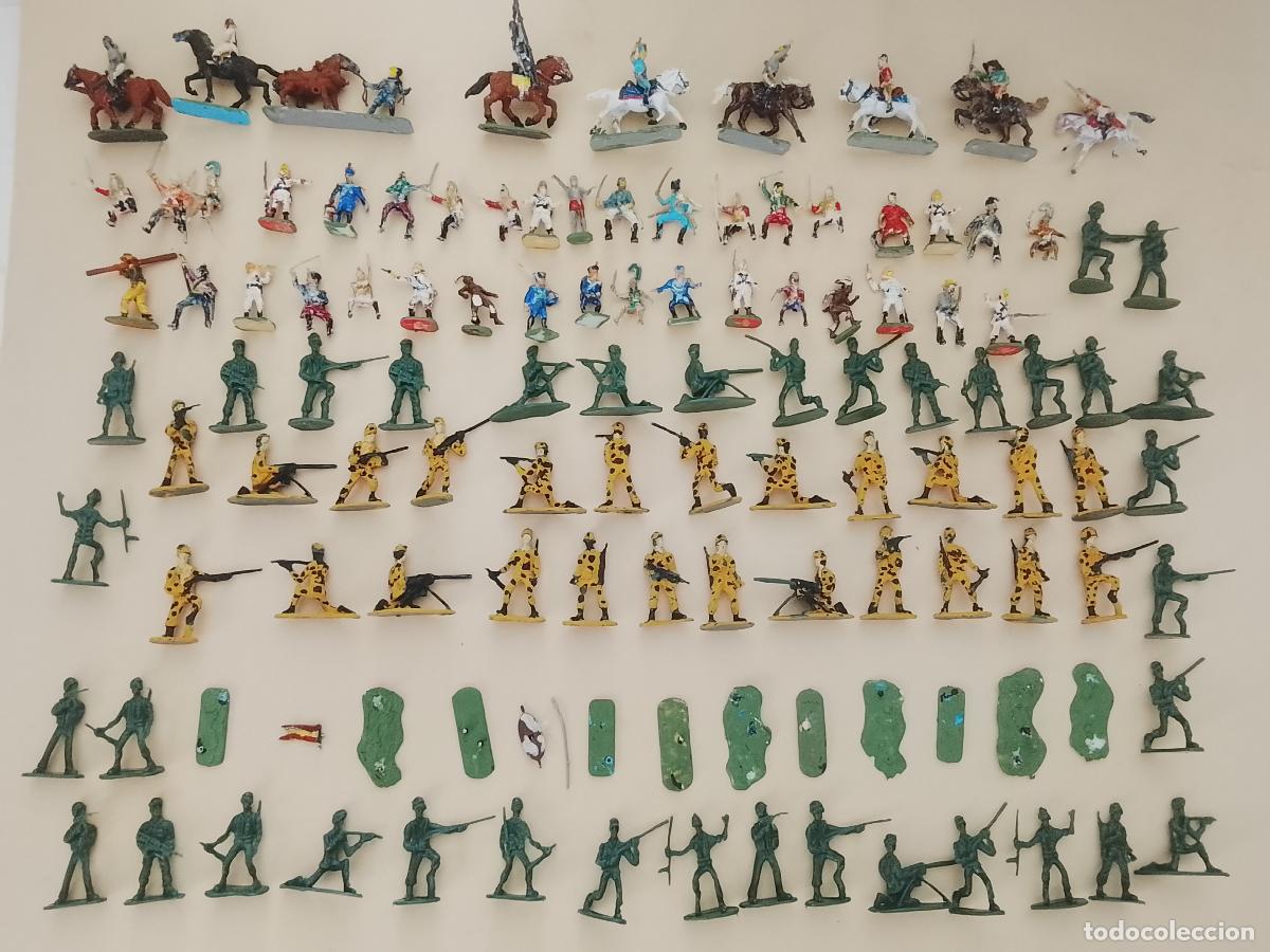 Figurines en Caoutchouc et PVC: FIGURAS PLASTICOS PINTADAS TIPO MONTAPLEX MINI COMANSI OTROS GRAN LOTE CABALLOS SOLDADOS ETC