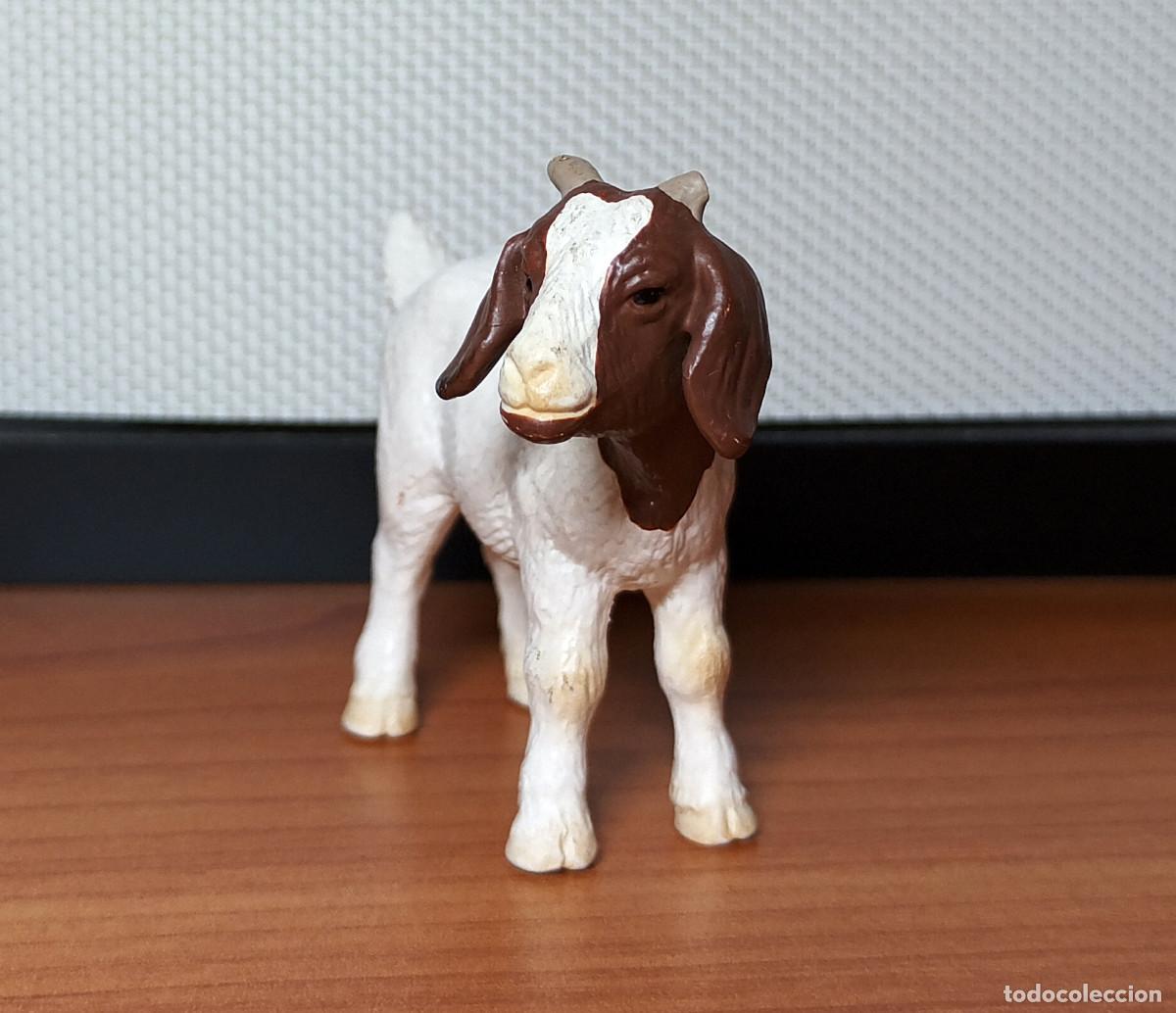 Figuras de goma y PVC: Figura Schleich - Cr&iacute;a de Cabra Boer - Ref. 13260 - A&ntilde;o 2002 a 2009 - Descatalogada - Con defecto