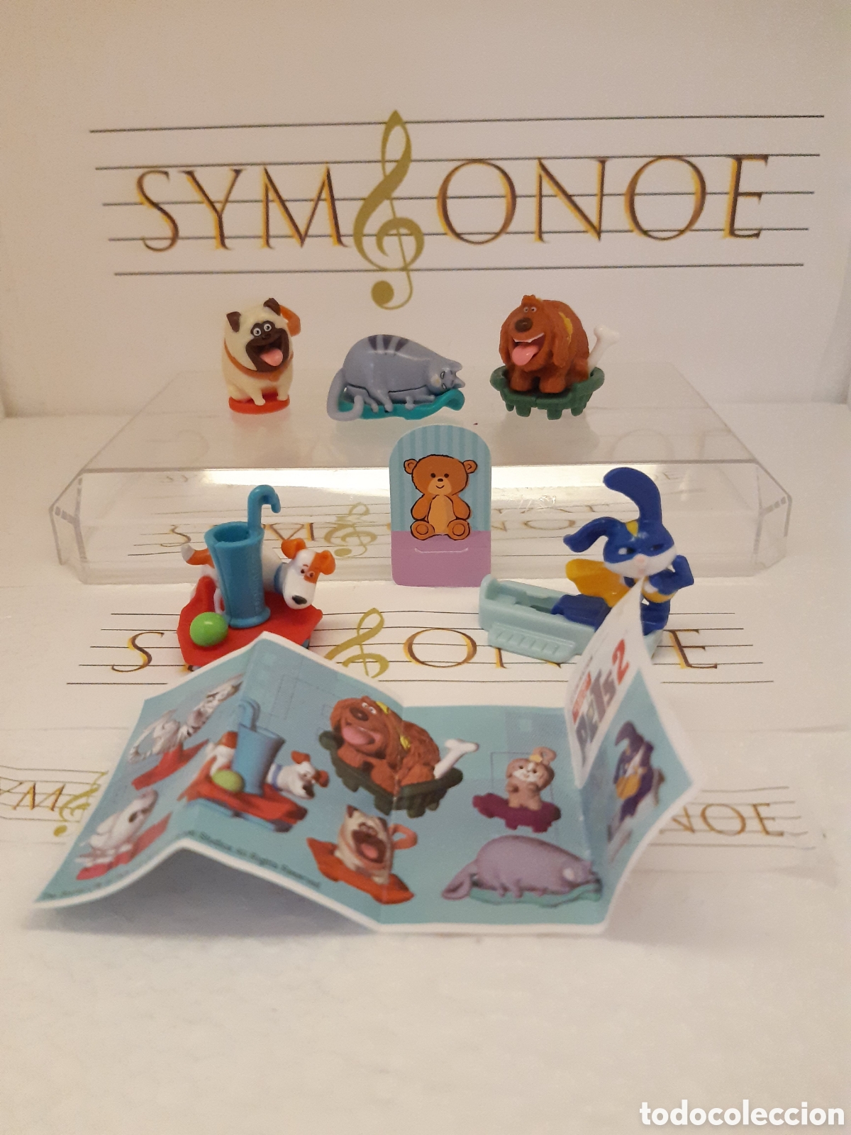 Figure di Gomma e PVC: 5 figuras Kinder de la pel&iacute;cula Pets 2 mascotas perro disney