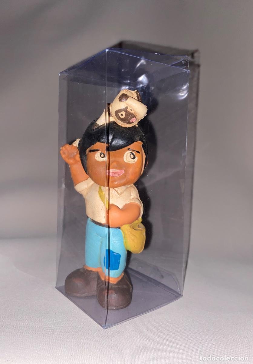 Figuras de goma y PVC: ANTIIGUA FIGURA DE &ldquo; MARCO Y MONO AMEDIO &ldquo; DE GOMA - MARCO Y MONO AMEDIO LANCO