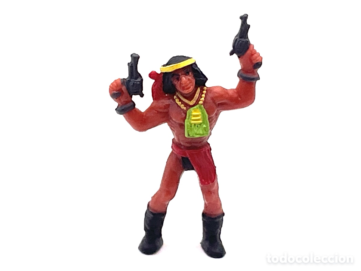 Figuras de goma y PVC: Antigua Figura del Oeste Comansi. Guerrero Indio . III Epoca de Comansi. A&ntilde;os 80/90