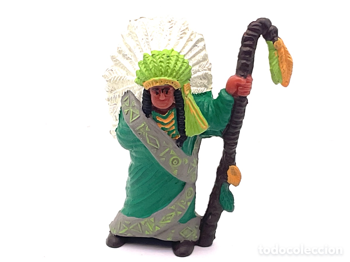 Figuras de goma y PVC: Antigua Figura del Oeste Comansi. Guerrero Indio . III Epoca de Comansi. A&ntilde;os 80/90