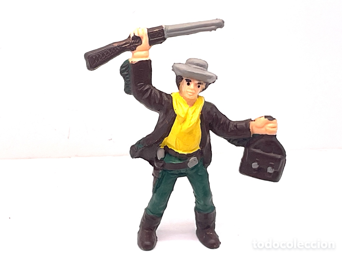 Figuras de goma y PVC: Antigua Figura del Oeste Comansi. Ladr&oacute;n de Bancos. . III &Eacute;poca de Comansi. A&ntilde;os 80/90