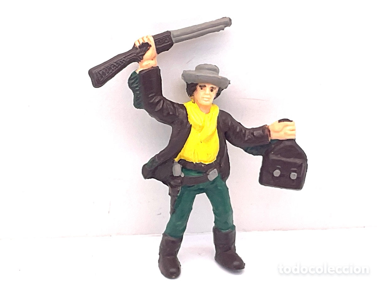 Figuras de goma y PVC: Antigua Figura del Oeste Comansi. Ladr&oacute;n de Bancos. . III &Eacute;poca de Comansi. A&ntilde;os 80/90