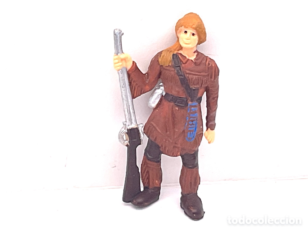Figuras de goma y PVC: Antigua Figura del Oeste en Goma .Daniel Boone. III Epoca de Comansi.