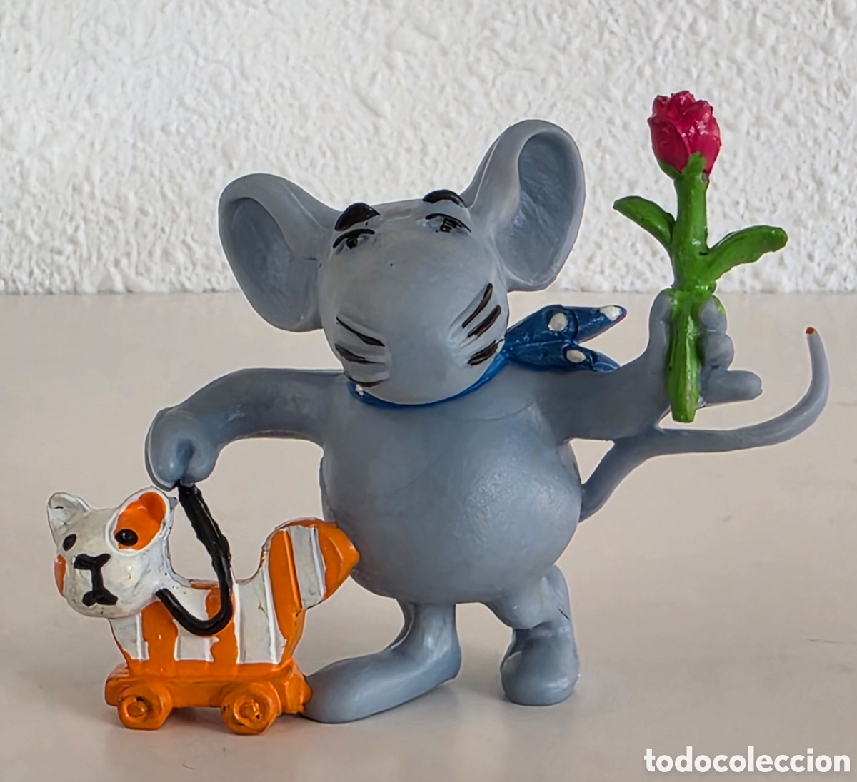 Rubber and PVC Figures: Figura goma pvc Alex El Rat&oacute;n con Tulip&aacute;n y Juguete - Comics Spain a&ntilde;os 80 - Philip The Mouse